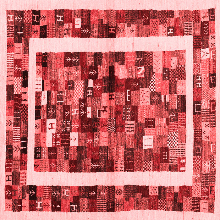 Machine Washable Abstract Red Contemporary Rug, wshcon1635red