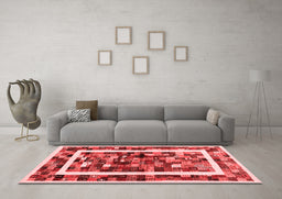 Contemporary Red Washable Rugs