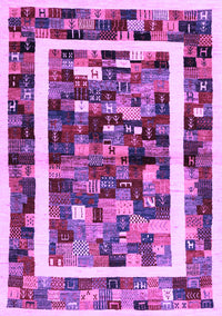 Abstract Purple Contemporary Rug, con1635pur