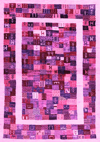 Abstract Pink Contemporary Rug, con1635pnk