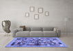 Machine Washable Abstract Blue Contemporary Rug in a Living Room, wshcon1636blu