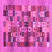 Square Abstract Pink Contemporary Rug, con1636pnk