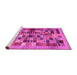 Sideview of Machine Washable Abstract Pink Contemporary Rug, wshcon1636pnk