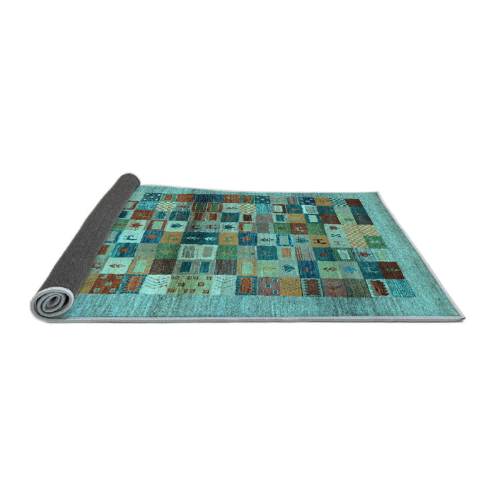Sideview of Abstract Light Blue Contemporary Rug, con1636lblu