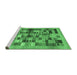 Sideview of Machine Washable Abstract Emerald Green Contemporary Area Rugs, wshcon1636emgrn