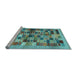 Sideview of Machine Washable Abstract Light Blue Contemporary Rug, wshcon1636lblu