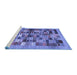 Sideview of Machine Washable Abstract Blue Contemporary Rug, wshcon1636blu