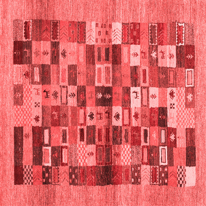 Machine Washable Abstract Red Contemporary Rug, wshcon1636red
