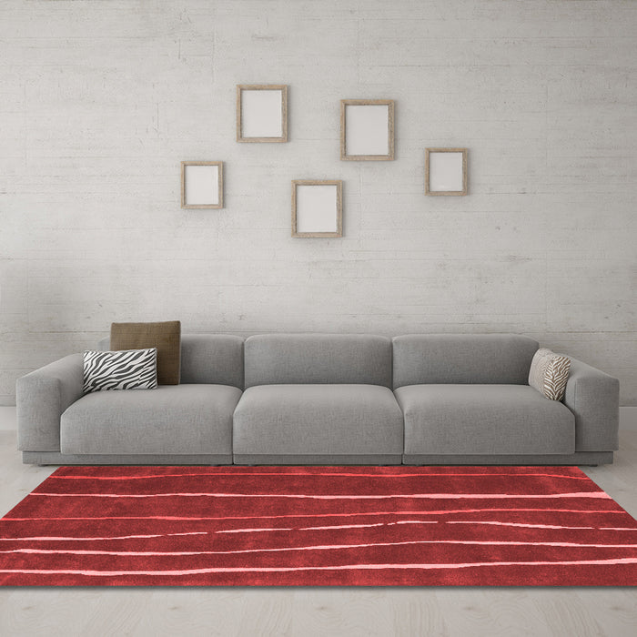 Contemporary Red Washable Rugs