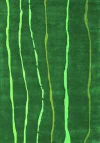 Abstract Green Contemporary Rug, con1637grn