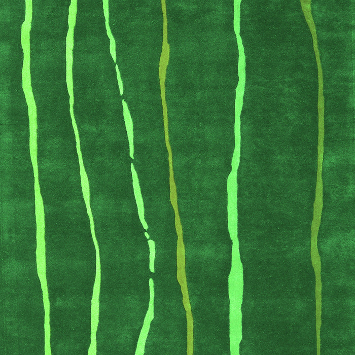 Abstract Green Contemporary Rug, con1637grn