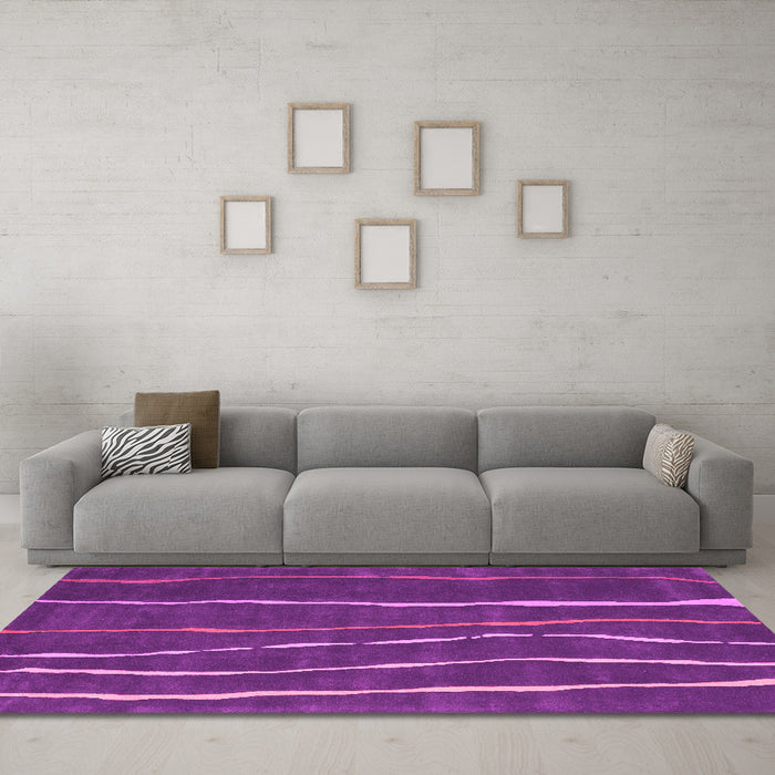 Machine Washable Abstract Pink Contemporary Rug in a Living Room, wshcon1637pnk