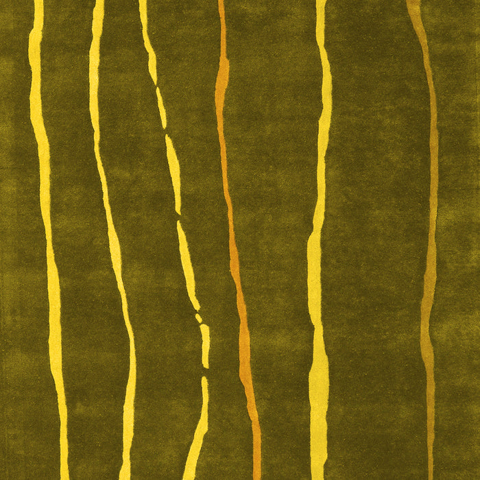 Abstract Yellow Contemporary Rug, con1637yw