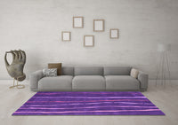 Machine Washable Abstract Purple Contemporary Rug, wshcon1637pur