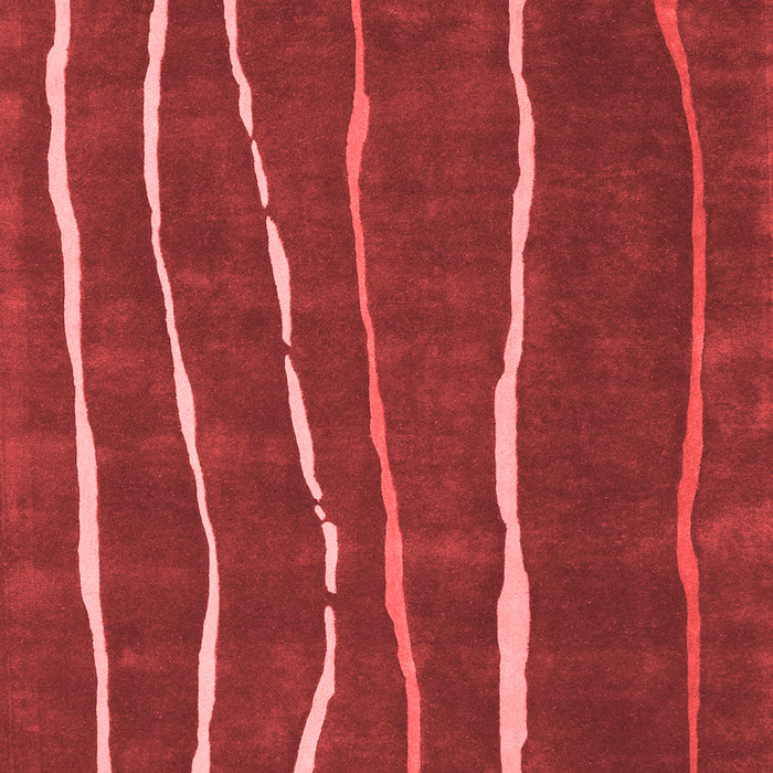 Machine Washable Abstract Red Contemporary Rug, wshcon1637red