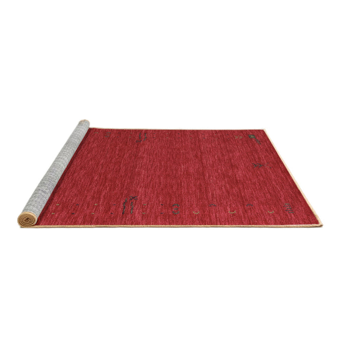 Sideview of Machine Washable Abstract Brown Contemporary Rug, wshcon1638brn