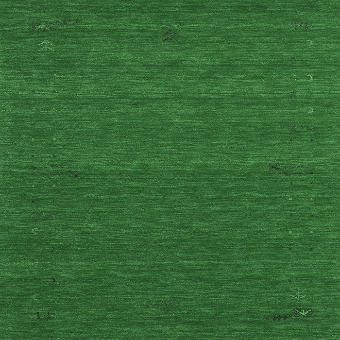 Square Abstract Emerald Green Contemporary Rug, con1638emgrn