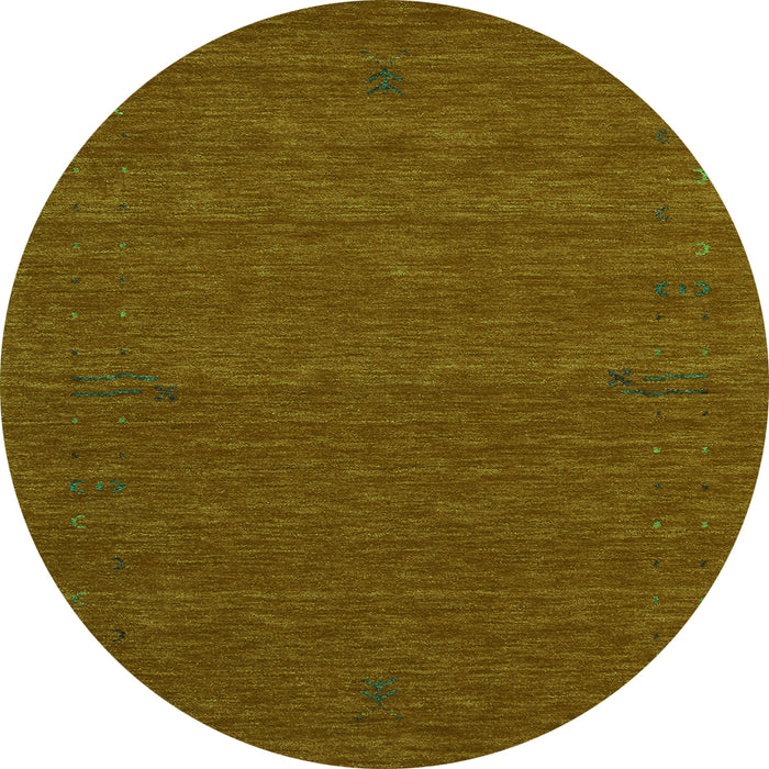 Square Abstract Green Contemporary Rug, con1638grn