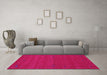 Machine Washable Abstract Pink Contemporary Rug in a Living Room, wshcon1638pnk