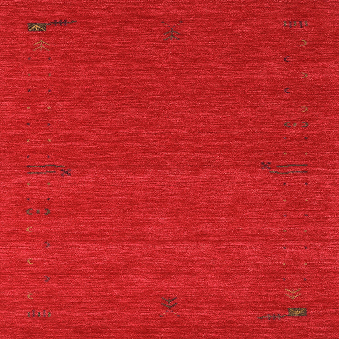 Serging Thickness of Abstract Orange Contemporary Rug, con1638org