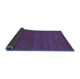 Sideview of Abstract Blue Contemporary Rug, con1638blu