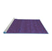 Sideview of Machine Washable Abstract Blue Contemporary Rug, wshcon1638blu