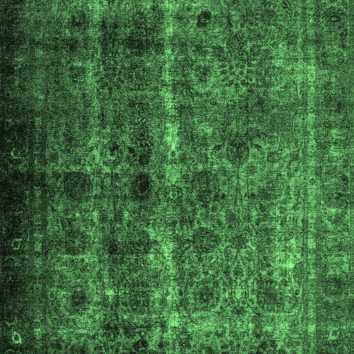 Machine Washable Abstract Emerald Green Contemporary Area Rugs, wshcon1639emgrn