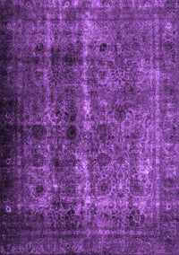 Abstract Purple Contemporary Rug, con1639pur