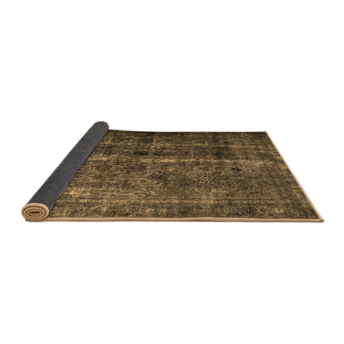 Sideview of Abstract Brown Contemporary Rug, con1639brn