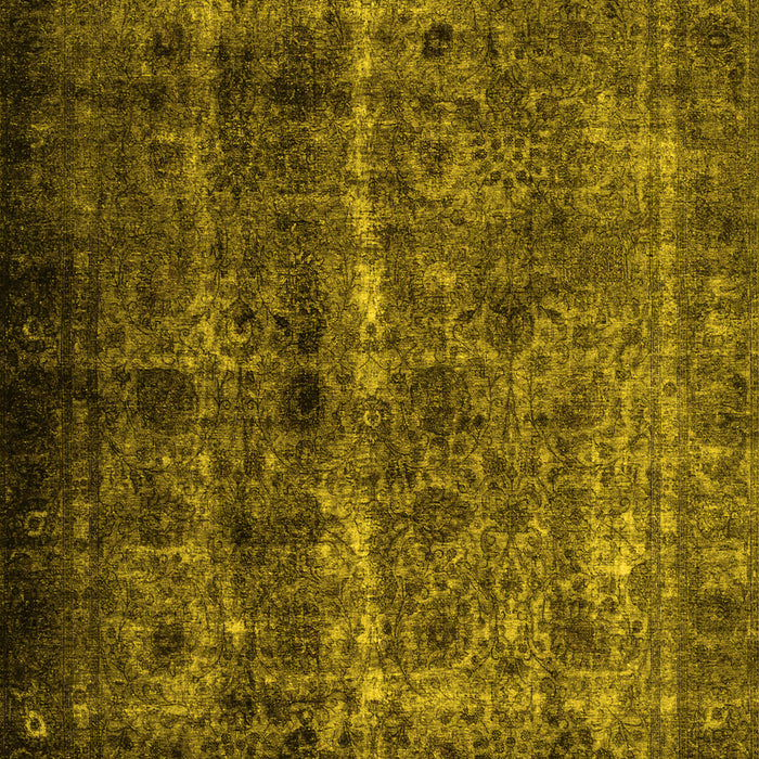 Machine Washable Abstract Yellow Contemporary Rug, wshcon1639yw