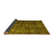 Sideview of Abstract Yellow Contemporary Rug, con1639yw