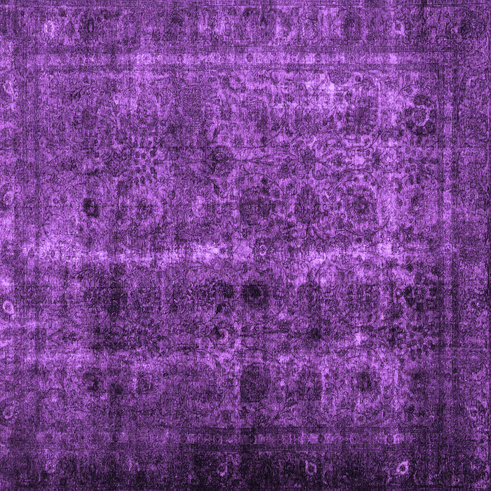 Square Abstract Purple Contemporary Rug, con1639pur