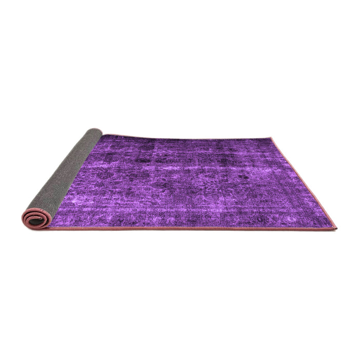 Sideview of Abstract Purple Contemporary Rug, con1639pur