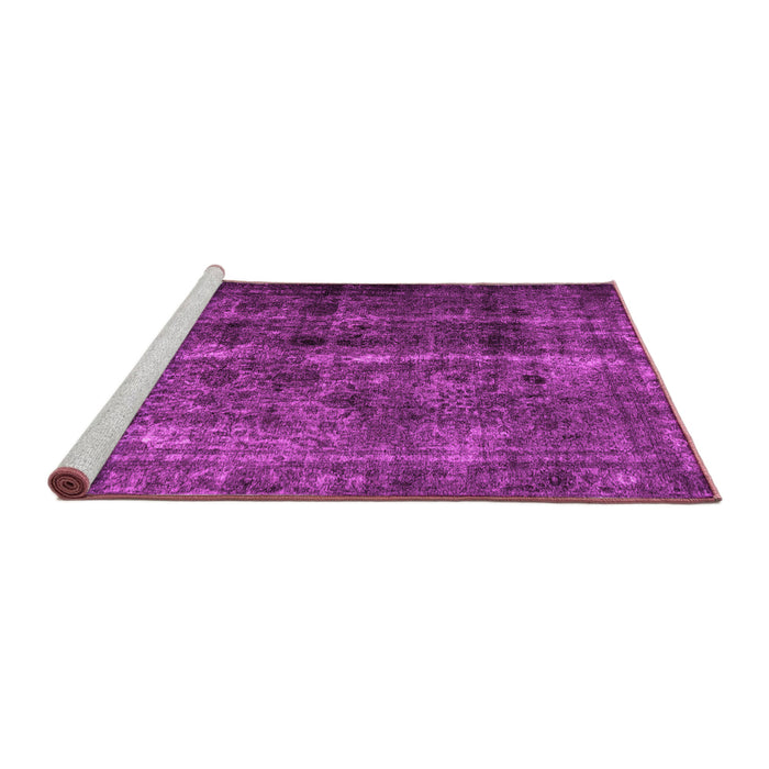 Sideview of Machine Washable Abstract Pink Contemporary Rug, wshcon1639pnk