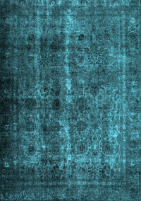 Abstract Light Blue Contemporary Rug, con1639lblu