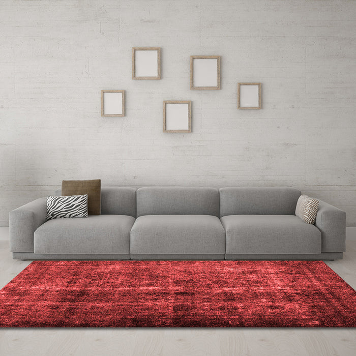 Contemporary Red Washable Rugs