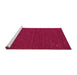 Sideview of Machine Washable Abstract Pink Contemporary Rug, wshcon163pnk