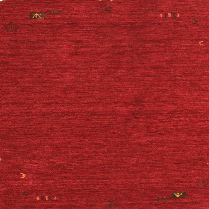 Serging Thickness of Abstract Orange Contemporary Rug, con163org