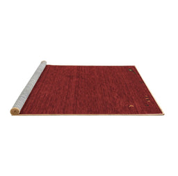 Sideview of Machine Washable Abstract Brown Contemporary Rug, wshcon163brn