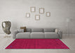 Machine Washable Abstract Pink Contemporary Rug in a Living Room, wshcon163pnk