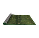 Thickness of Contemporary Dark Forest Green Modern Rug, con1640