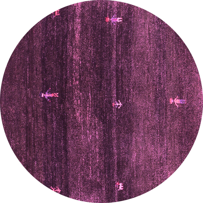 Round Machine Washable Abstract Pink Contemporary Rug, wshcon1640pnk