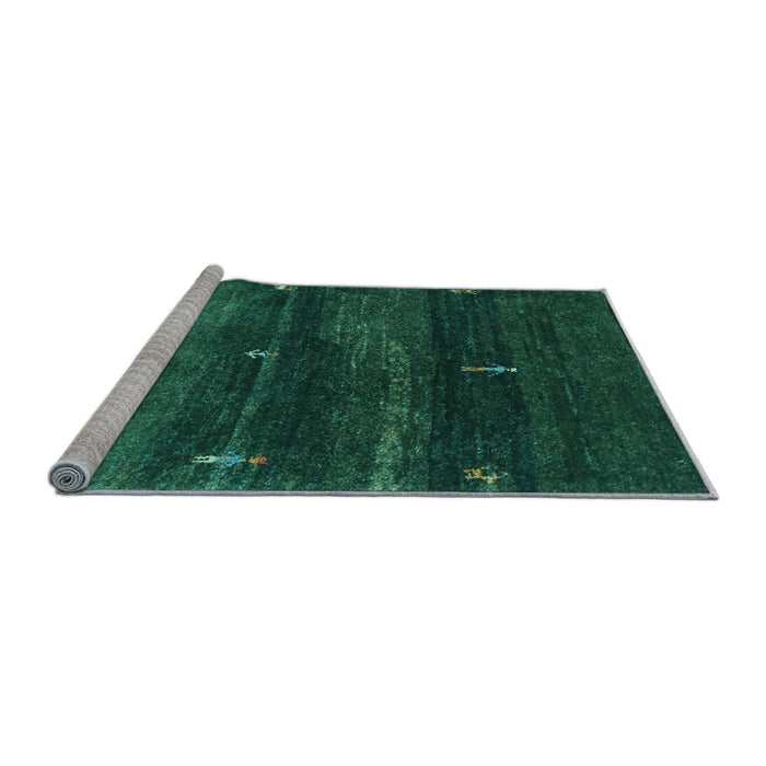 Sideview of Machine Washable Abstract Light Blue Contemporary Rug, wshcon1640lblu