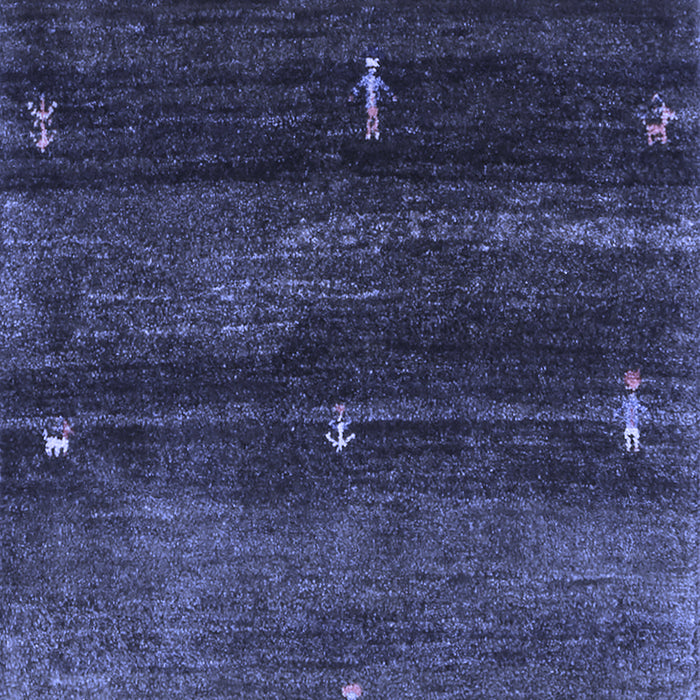 Machine Washable Abstract Blue Contemporary Rug, wshcon1640blu