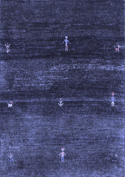 Abstract Blue Contemporary Rug, con1640blu