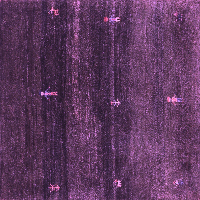 Square Abstract Purple Contemporary Rug, con1640pur