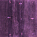 Square Abstract Purple Contemporary Rug, con1640pur