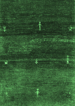 Abstract Emerald Green Contemporary Rug, con1640emgrn