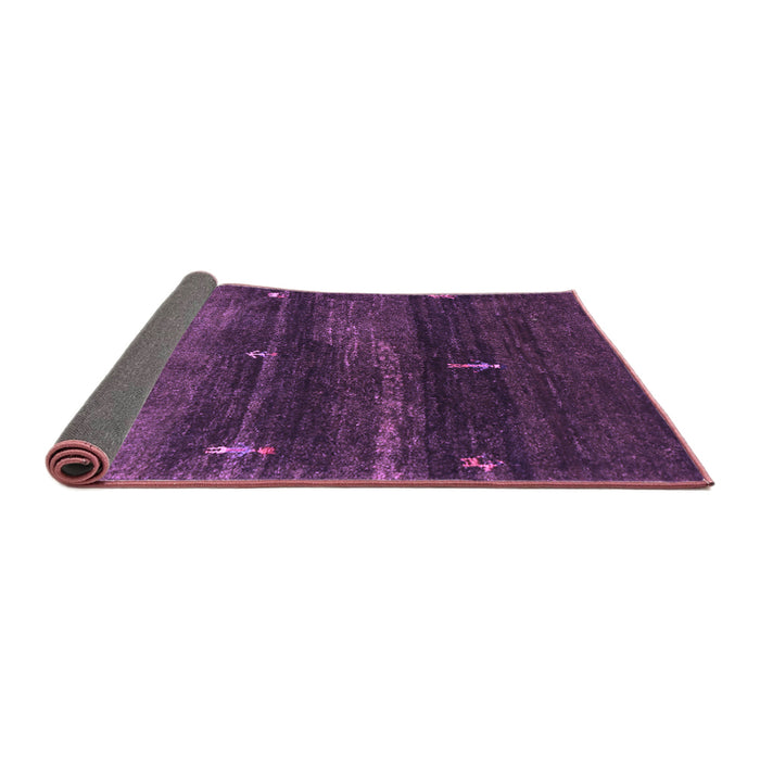 Sideview of Abstract Purple Contemporary Rug, con1640pur