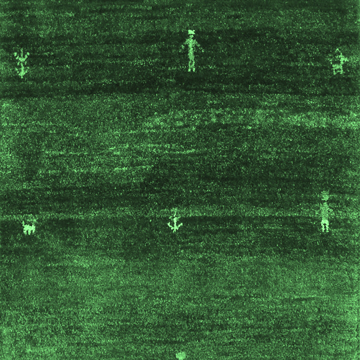 Machine Washable Abstract Emerald Green Contemporary Area Rugs, wshcon1640emgrn